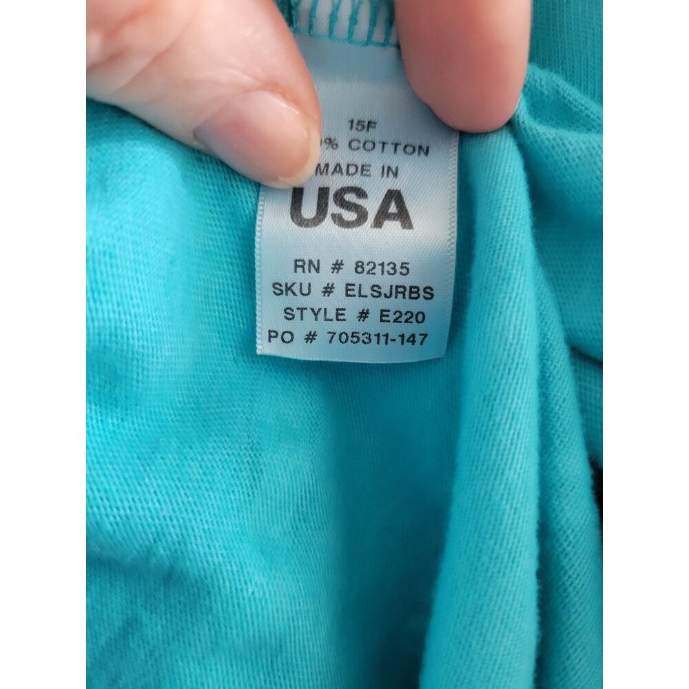 Fresh Produce beachy Turquoise white striped top size XL long sleeve USA Coastal - Picture 8 of 8